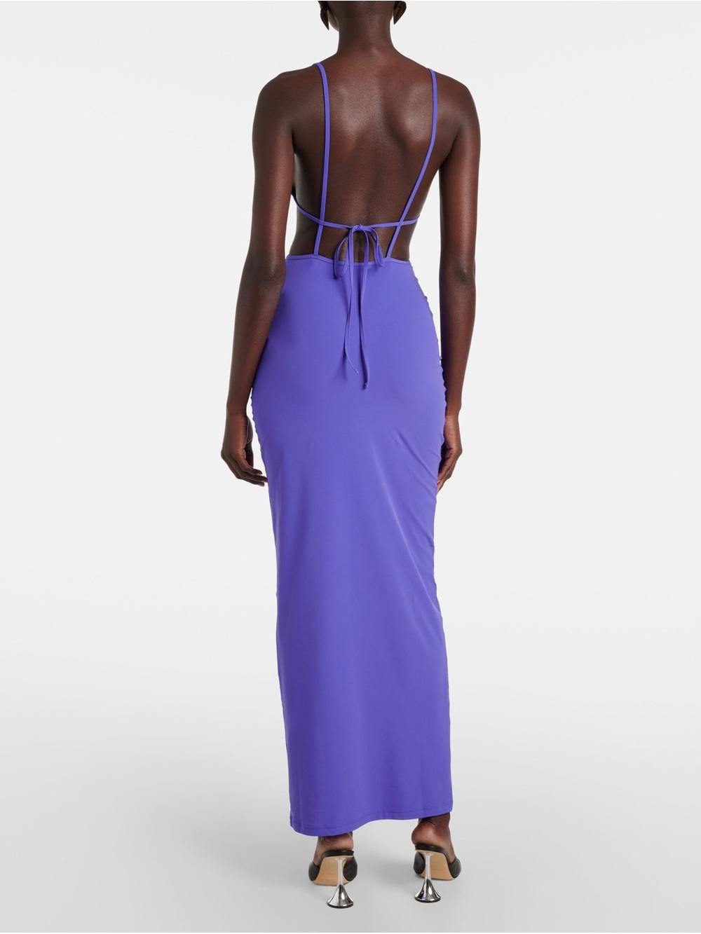 Christopher Esber Cut-Out Spaghetti Strap Maxi Dress in Grape - Picture 3 of 8